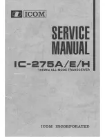 Icom IC-275A Service Manual preview