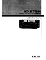 Preview for 1 page of Icom IC-275H Instruction Manual