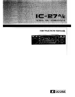 Preview for 1 page of Icom IC-27A Instruction Manual