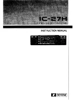 Icom IC-27H Instruction Manual preview