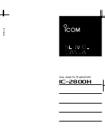 Preview for 1 page of Icom IC-2800H Service Manual