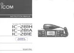 Preview for 1 page of Icom IC-281A Instruction Manual
