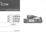 Предварительный просмотр 1 страницы Icom IC-281A Instruction Manual