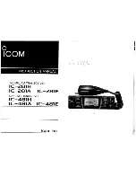 Icom IC-281H Instruction Manual preview