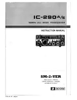 Предварительный просмотр 1 страницы Icom IC-290A/E Instruction Manual