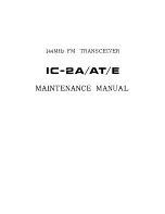 Icom IC ?2A Maintenance Manual preview