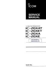 Preview for 1 page of Icom IC-2GXA Service Manual