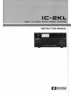 Icom IC-2KL Instruction Manual preview