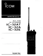 Предварительный просмотр 1 страницы Icom IC-32AT Instruction Manual