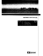 Preview for 1 page of Icom IC-37A Insrtuction Manual