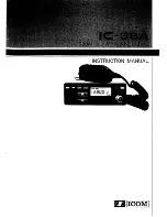 Icom IC-38A VHF FM Instruction Manual preview