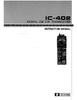 Preview for 1 page of Icom IC-402 Insrtuction Manual