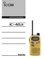 Предварительный просмотр 1 страницы Icom IC-40Jr Instruction Manual