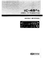 Предварительный просмотр 1 страницы Icom IC-45A Instruction Manual