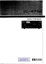 Preview for 1 page of Icom IC-471H Instruction Manual