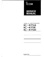 Предварительный просмотр 1 страницы Icom IC-475H Service Manual