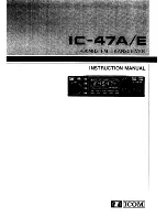 Icom IC-47A Instruction Manual предпросмотр