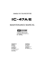 Preview for 1 page of Icom IC-47A Maintenance Manual