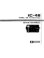 Preview for 1 page of Icom IC-4E Instruction Manual