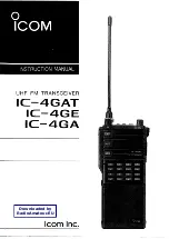 Preview for 1 page of Icom IC-4GA Instruction Manual