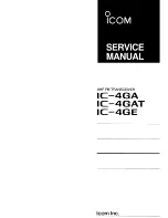 Icom IC-4GA Service Manual предпросмотр