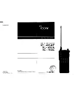 Preview for 1 page of Icom IC-4GAT Instruction Manual