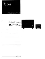 Icom IC-4KL Instruction Manual предпросмотр