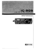 Icom IC-505 Operation Manual preview