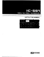 Предварительный просмотр 1 страницы Icom IC-551 Instruction Manual