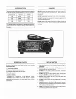 Предварительный просмотр 2 страницы Icom IC-706 Service Manual