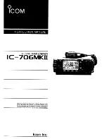 Preview for 1 page of Icom IC-706MKII Instruction Manual