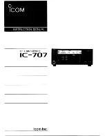 Icom IC-707 Instruction Manual предпросмотр