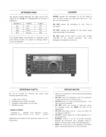 Предварительный просмотр 2 страницы Icom IC-707 Service Manual