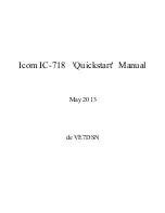 Icom IC-718 Quick Start Manual preview