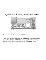 Preview for 13 page of Icom IC-718 Quick Start Manual