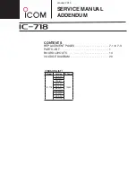 Preview for 1 page of Icom IC-718 Service  Manual Addendum