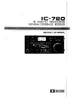 Preview for 1 page of Icom IC-720 Instruction Manual