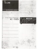 Preview for 1 page of Icom IC-725 Instruction Manual