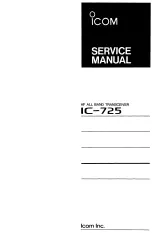 Preview for 1 page of Icom IC-725 Service Manual