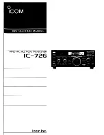 Icom IC-726 Instruction Manual предпросмотр