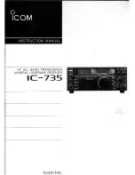 Preview for 1 page of Icom IC-735 Instruction Manual