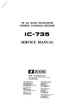 Preview for 1 page of Icom IC-735 Service Manual
