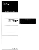 Icom IC-737 Instruction Manual preview