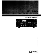 Preview for 1 page of Icom IC-740 Insrtuction Manual