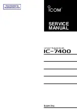Icom IC-7400 Service Manual preview