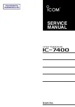 Предварительный просмотр 1 страницы Icom IC-7400 Service Manual