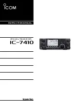 Preview for 1 page of Icom IC-7410 Instruction Manual