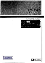 Предварительный просмотр 1 страницы Icom IC-745 Instruction Manual