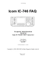 Предварительный просмотр 1 страницы Icom IC-746 Faq