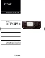 Preview for 1 page of Icom IC-746PRO Instruction Manual